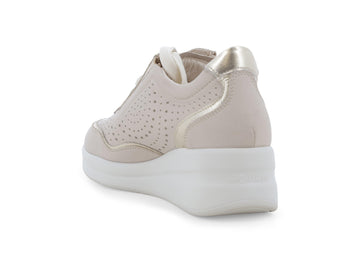 Melluso Sneaker Pelle Beige - Dettaglio tacco R20258Q-256947