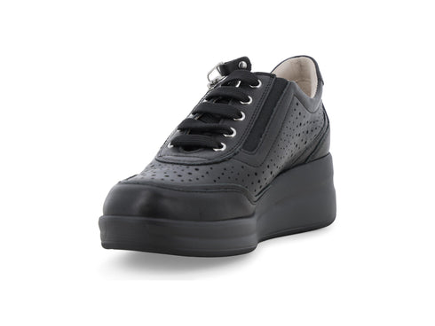 Melluso Sneaker Pelle Nero - Dettaglio punta R20258Q-257196