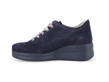 Melluso Sneaker Camoscio Blu - Dettaglio laterale R20245Q-255738