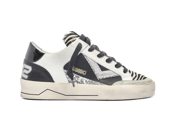 4B12 Kyle Scarpe Made in Italy Donna Animalier Zebra Tomaia Pelle