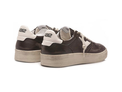 4B12 Men's Sneaker Hyper in Dark Brown Upper Leather