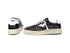 4B12 Men's Black Leather Sneaker with Vintage Effect