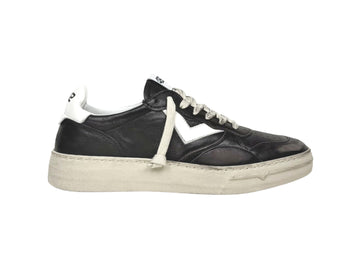 4B12 Sneaker Hyper Uomo in Pelle Nera Effetto Vintage U121