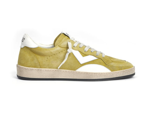 4B12 Play New Sneakers Uomo Made in Italy in Camoscio Giallo