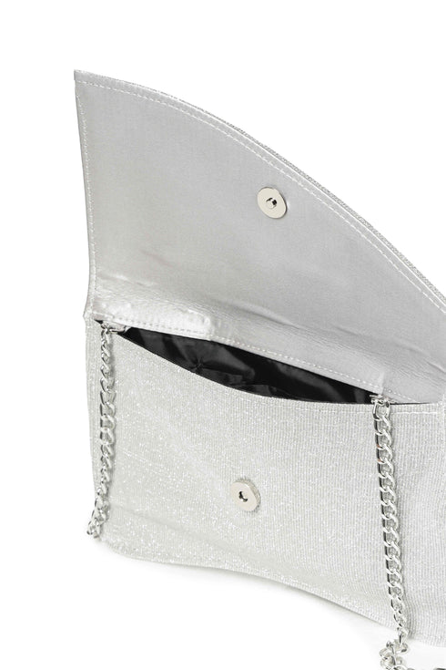 Melluso Donna Pochette Tessuto BJ036Z-245920 Argento