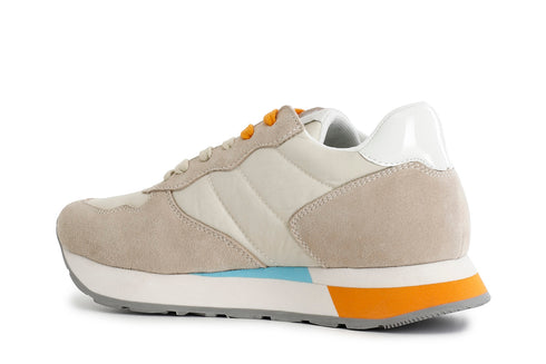 CafèNoir Donna Sneakers in pelle scamosciata e tessuto C1DB6031M008 Beige