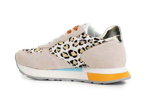 CafèNoir Donna Sneaker in pelle scamosciata e cavallino C1DB6033M037 Deserto