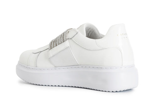 CafèNoir Donna Sneakers con fascia strass C1DE1015W001 Bianco