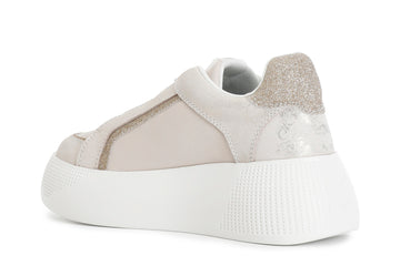 CafèNoir Donna Slipon in pelle scamosciata laminata con riporti glitter C1DF6124M008 Beige