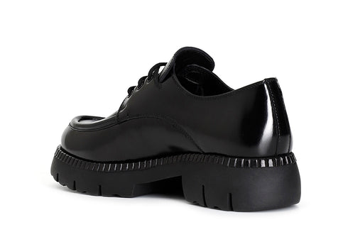 CafèNoir Donna Derby allacciato in pelle abrasivata C1EB1065N001 Nero