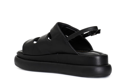 CafèNoir Sandalo Donna Platform con Bottoni Gioiello e Velcro