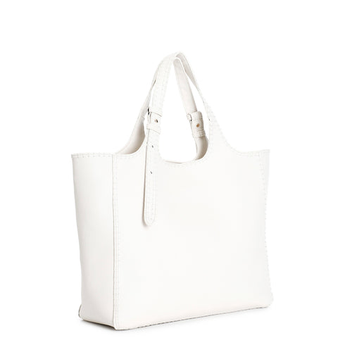 CafèNoir Shopping Bag with Decorative Stitching