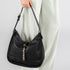 CafèNoir Black Soft Bag with Lettering and Shoulder Strap