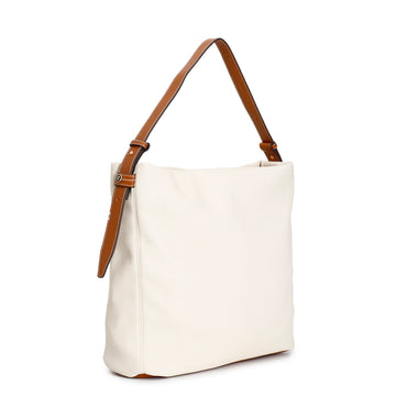 CafèNoir Canvas Shoulder Bag with Logo