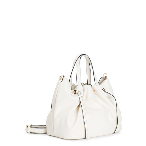 CafèNoir Borsa a Secchiello Panna con Arricciatura