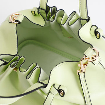 CafèNoir Mini Borsa a Secchiello Verde Lime con Pochette