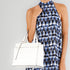CafèNoir White Handbag with Thread Detail