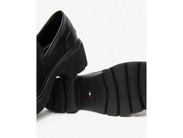 NeroGiardini Donna Mocassini Chunky in Morbida Pelle Nera