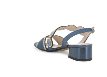 Melluso Donna Sandali Tessuto K35526-235139 Blu