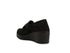 Melluso Black Suede Comfort Loafers with Wedge and Rhinestones