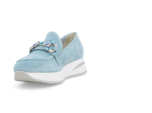 Melluso Donna Mocassini Camoscio R20084Z-249806 Blu