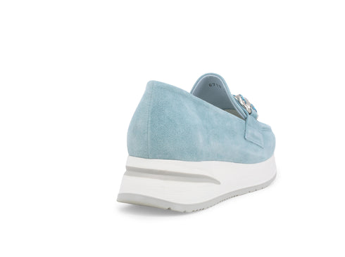 Melluso Donna Mocassini Camoscio R20084Z-249806 Blu