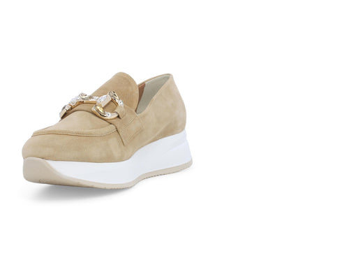 Melluso Donna Mocassini Camoscio R20084Z-249807 Beige