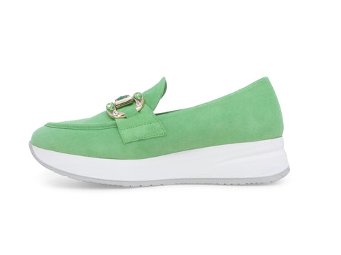 Melluso Donna Mocassini Camoscio R20084Z-249818 Verde
