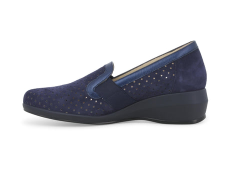 Melluso Donna Mocassini Camoscio R30618Z-246161 Blu