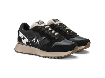 SUN68 Stargirl Animalier Black Women's Sneakers