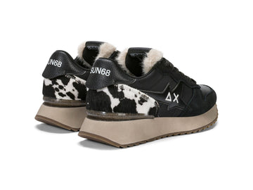 SUN68 Stargirl Animalier Black Women's Sneakers