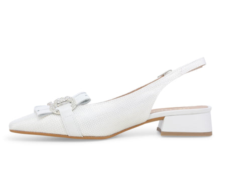 Melluso Donna Décolleté Tessuto V703-244078 Bianco