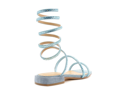 Alma en Pena Flat slave sandals with micro-strass