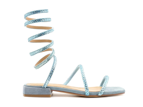 Alma en Pena Sandali Bassi alla schiava con microstrass sky