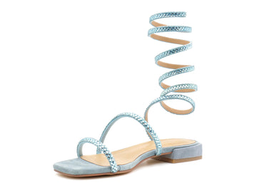 Alma en Pena Flat slave sandals with micro-strass