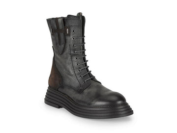 Women's Fall/Winter Ankle Boots in Hammered Leather and Suede