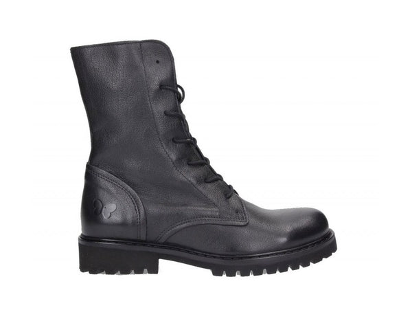 Felmini Anfibi Autunno Inverno Suola Carrarmato Tomaia Pelle Nera C576