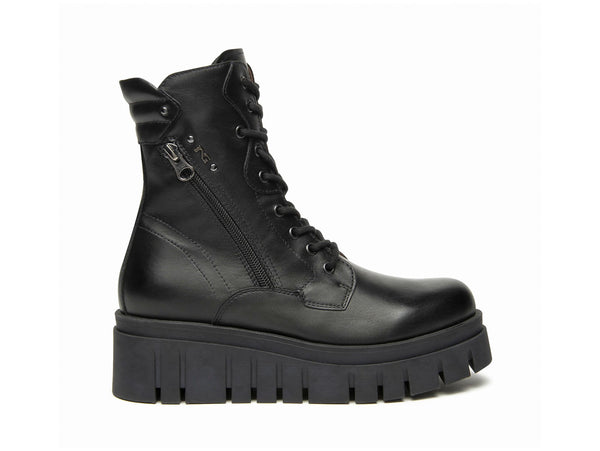 NeroGiardini Anfibi Platform Donna Invernali in Pelle Nera I514910D-100