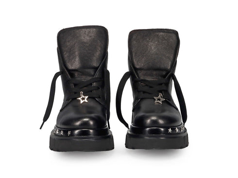 Gio+ CORA08 Combat boots Made in Italy Platform Sole Leather Upper