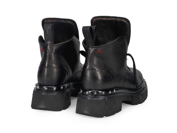Gio+ CORA08 Combat boots Made in Italy Platform Sole Leather Upper