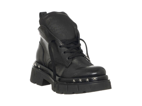 Gio+ CORA08 Combat boots Made in Italy Platform Sole Leather Upper