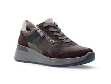 Ara Garda Comfort Lace-Up Shoes with Zip Suede Leather Upper