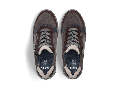 Ara Garda Scarpe Comfort Stringate con Zip Tomaia Camoscio