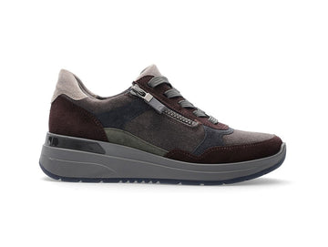 Ara Garda Scarpe Comfort Stringate con Zip Tomaia Camoscio Marrone 57702-19h