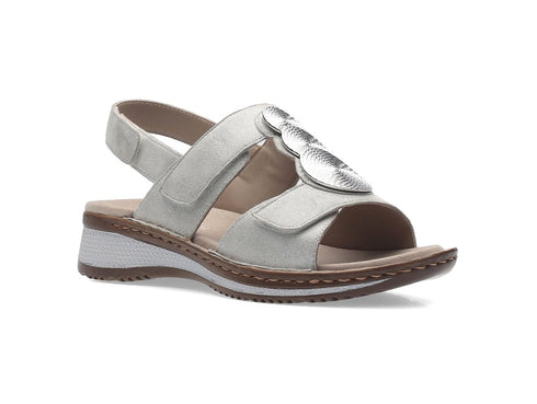 Ara Hawaii Comfort Style Sandals 3 Straps Wedge Leather Upper