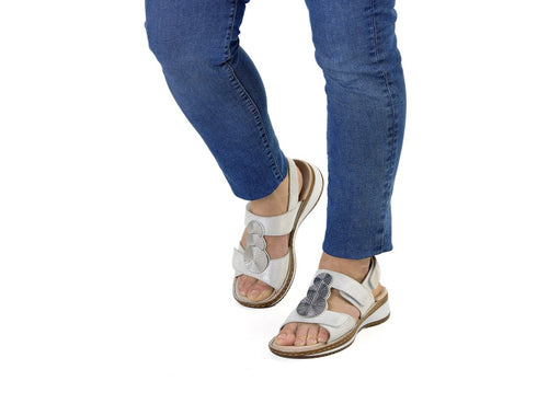 Ara Hawaii Comfort Style Sandals 3 Straps Wedge Leather Upper