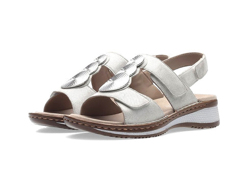 Ara Hawaii Comfort Style Sandals 3 Straps Wedge Leather Upper