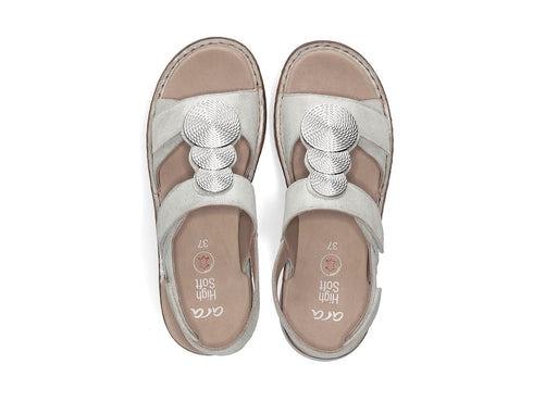 Ara Hawaii Comfort Style Sandals 3 Straps Wedge Leather Upper