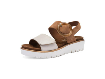 Ara Women's Sandal Bilbao Cream and Caramel with HighSoft Technology