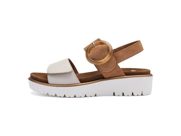Ara Women's Sandal Bilbao Cream and Caramel with HighSoft Technology